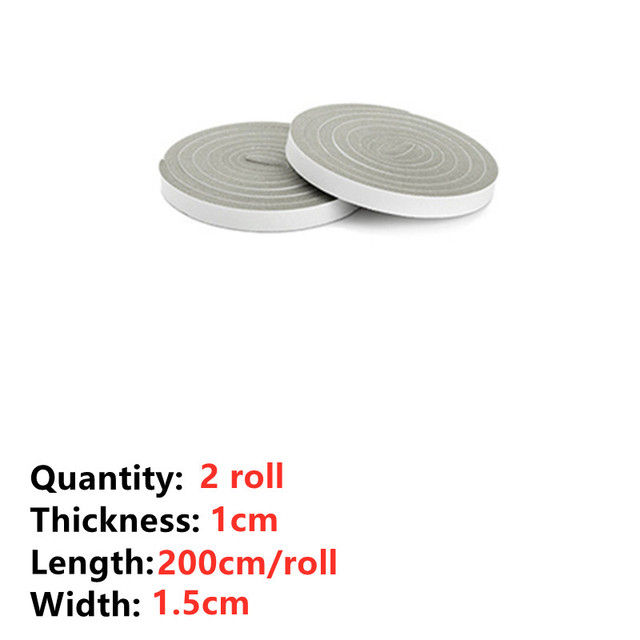 2 Rolls Door & Window Sealing Strips – Self-Adhesive Soundproof Foam ...