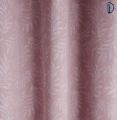 Fancy Leaves Jacquard Lined Curtains  Baby Pink Curtain Set with Ring  Pair packed window curtain for room. 