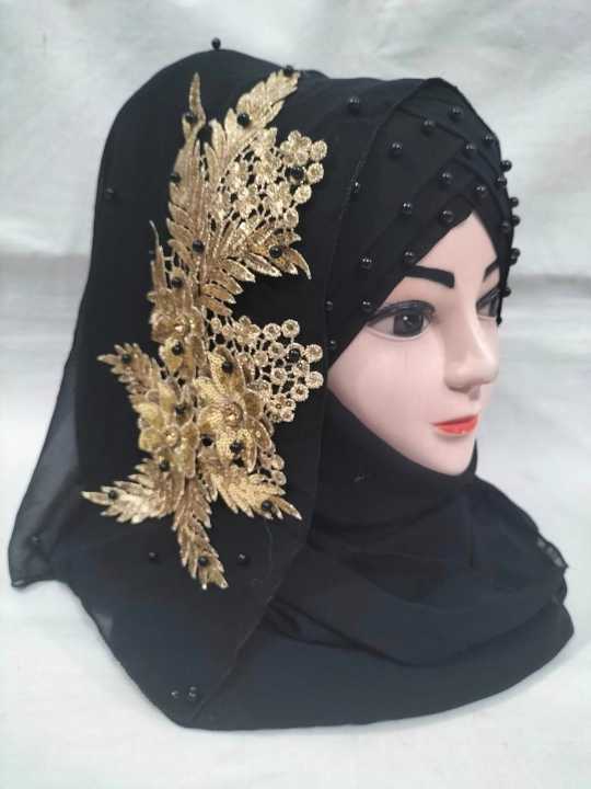 ladies%20Fancy%20Hijab%20New%20Available%20Bunch%20Turkish%20Bridal%20Stylish%20Scarf%20-%20Image%202
