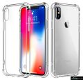 iPhone X Transparent Back Cover with Anti-Crash Protection Edges. 