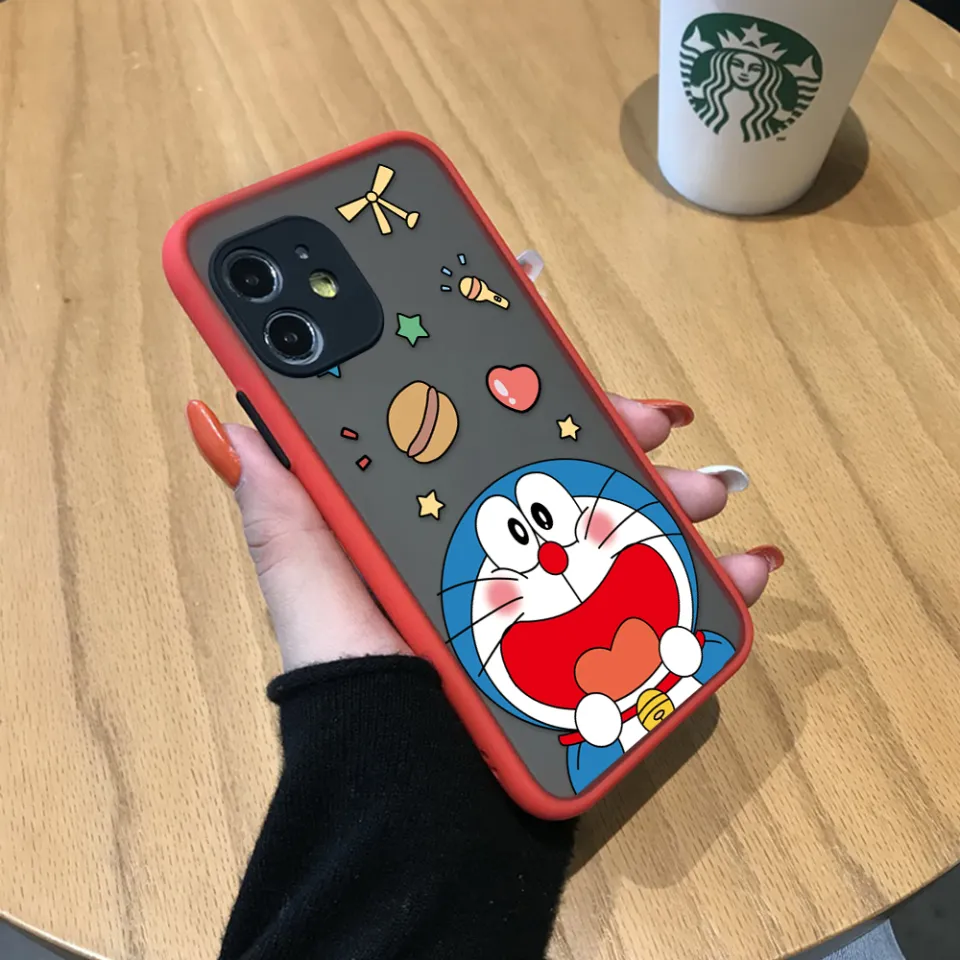 UCUC for iPhone 12 Pro Max Back Cover Laugh Doraemon Frosted