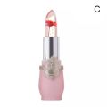 Jelly Flower Lipstick Change Color Lip Balm Moisturizing Crystal Color Gloss Nutritious Lip Lasting Waterproof Translucent. 