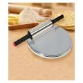Rolling Pin and Dish Stainless Steel Roti Partha maker Balen & Chakla With Metal Stand High Quality. 