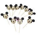 Mickey Mouse Face Cupcake Toppers - 2.5 Inch - Mickey Mouse Themed Party - Black - Boys - Pack Of 10. 