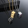 Vnox Men's Cool Cube Dice Style Stainless Steel Male Lucky S For Him Jewelry. 