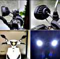 2 pc 6 LED Headlight Assist Lamp For Motorcycle Motorbike Bike Universal CD70 CG125. 