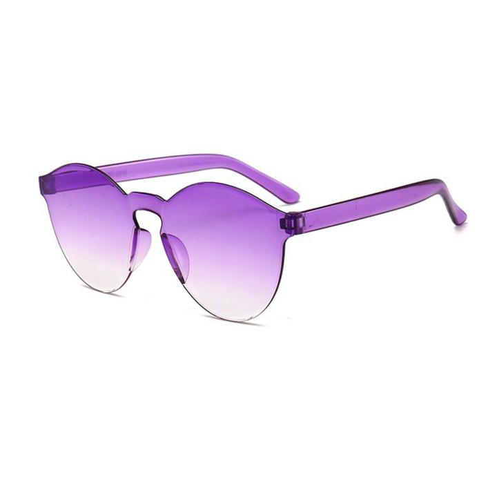 Cermin Mata Spek Mata Viral Round Fashion Frameless Lens Sunglasses For Men/Women