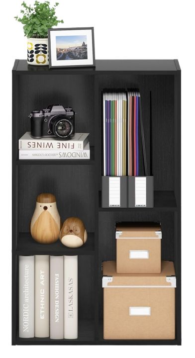 Luder 5-Cube No Tool Assembly Open Shelf, Blackwood