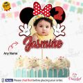Mickey Mouse Theme PERSONALISED Photo Digital Minnie mouse Cake Topper for Boy or Girl Birthday Party Celebration, Cake Decoration & Perfect Birthday gift. 