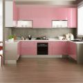 2 x 9 Waterproof Sticker Sheet For Cabinet Fridge Almari Table Door - Pink color. 