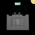 Unique Glow In The Dark Cat Sticker For Switch Board Art With Glowing Eyes | Glow In The Dark Sricker For Girls And Boys And Kids Room | Glow In Dark Prank Halloween Sticker | Horror Cat With Glowing Eyes Wall Sticker For Bedroom. 