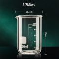 Glass Beaker Set - 100ml, 250ml, 500ml, 1000ml - Borosilicate, Heat Resistant, Graduated Measuring Cups for Lab, Chemistry, Baking, Perfume, Candle Making & DIY Experiments. 