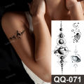 small tattoo cute letter planet sun moon compass tattoo sticker black henna tattoos water transfer body art waterproof. 