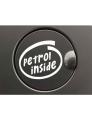 Petrol inside - Fuel Cap Sticker (White). 