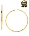 Golden Round Hoop Earrings For Girls Women Fashion Jewellery. 
