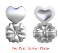 【BestGO】2 Pair Fashion Silver Earring Backs Support Hypoallergenic Earrings Lift Lifters Fits. 