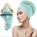 Hair Dryer Cap Towel - 100% Cotton Hair Cap Shower Cap Quick Dry Wrap Towel - Bath Cap Towel - Shower Hair Turban - Hair Turbie - Water Absorbent Hair Dryer Cap Towel - Quick Dryer Towel for Long Short Curly and Straight Hair. 