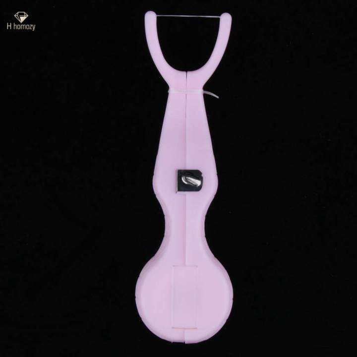 Reusable Interdental Brush Floss Holder Bar Wand with 30 Meter Floss Pink