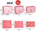 6Pcs/1Set Travel Storage Bag Storage Clothes Bag Luggage Case Bag Suitcase Underwear Organizer Make Up Organizer Bag. 