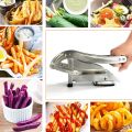 Stainless Steel French Fries Cutter Potato Chipper  2 Sizes Interchangeable Blades Potato Slicer. 