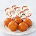 CUSTOMIZED Baat Pakki Mithai Cupcake Toppers Pack of 12, Perfect for Engagement & Wedding Party Celebration, 2.5 inches mini Toppers. 