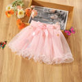 Summer New Girls' Baby Skirt Pommel Skirt With Hem Lace Flower Decoration Light Princess Skirt Gauze Skirt. 