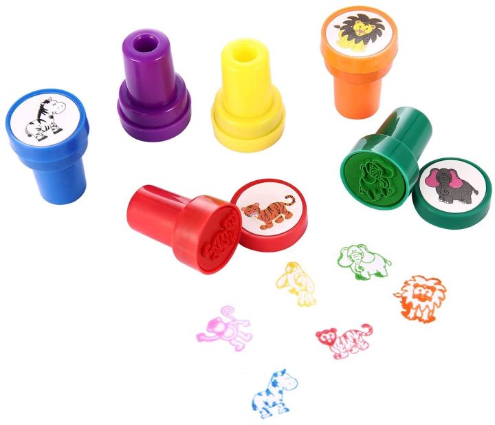 10Pcs%20Plastic%20Colorful%20Kids%20Cartoon%20Animal%20Stamp%20Children%20Custom%20Plastic%20Rubber%20Self%20Inking%20Stamps%20Toys%20-%20Multi%20-%20Image%203