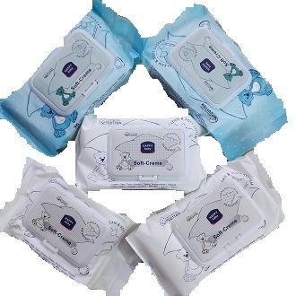 Soft Cream Baby Wipes (5 Packs) Flyer Packing