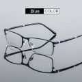UVLAIK Fashion New Steel Alloy Glasses Frame Men 2021 Business Casual Metal Myopia Optical Spectacle frame Clear Lens. 