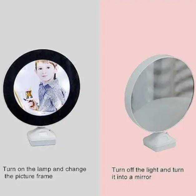 Light Frame Magic Magic Mirror Photo Frame with LED Lights | Daraz.pk