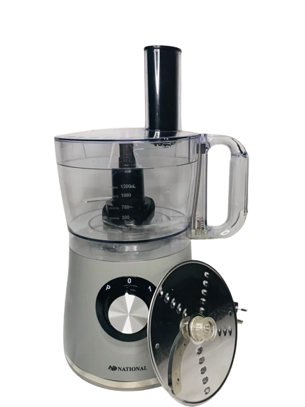 National Chopper Machine - Food Processor, Vegetable Chopper, Meat Mincer, Electric Chopper Machine - Stainless Steel Blades - 1 Liter Capacity - Complete 1 Year Warranty - Black