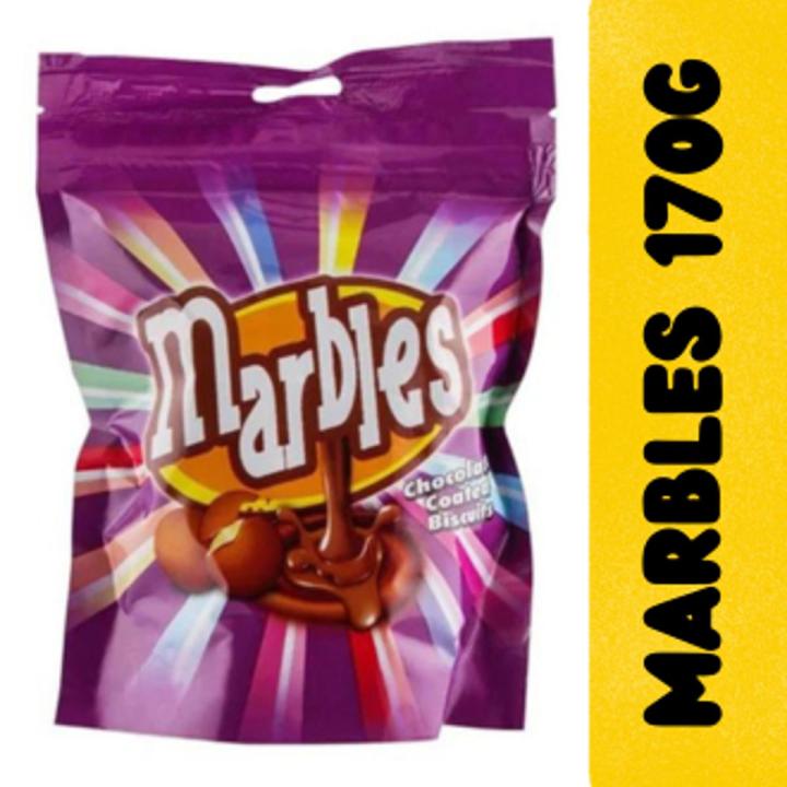 Marbles Chocolate Coated Biscuits 170g - Halal,  Stand Pouch!
