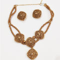 Gold Plated Necklace Set with Earrings for Girls & Women. 