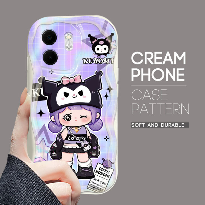 BILI for Infinix Smart 9 Hot 50i Back Cover Dress Up Girl Pattern Cream Texture Wavy Soft Silicone Mobile Phone Covers