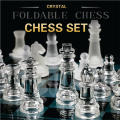 Crystal Chess board Game Set Glass chess board Large/Medium size Chess set. 