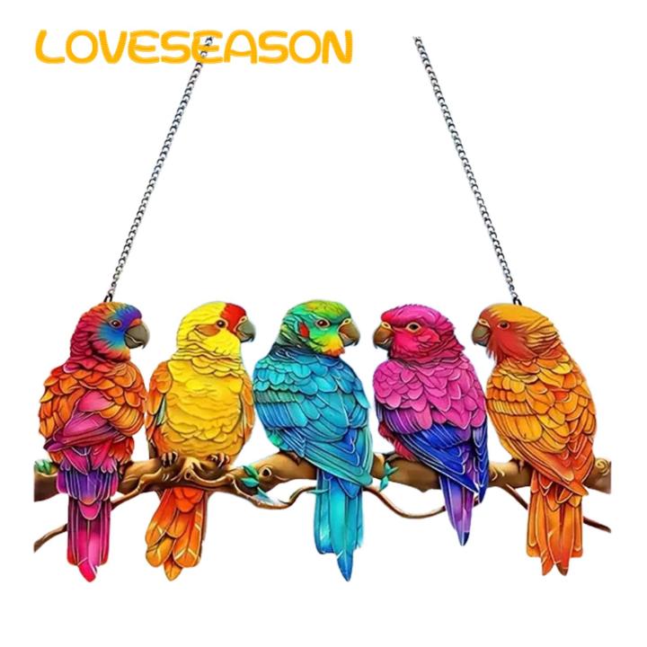 2d Parrot Decor Colorful Parrot Bird Acrylic Ornament for Home Office Garden Decor Buyers' Favorite Acrylic Parrot Decoration
