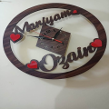 Customized Wooden Your Name Wall Clock - Wooden Wall Clock - Customize Clock. 