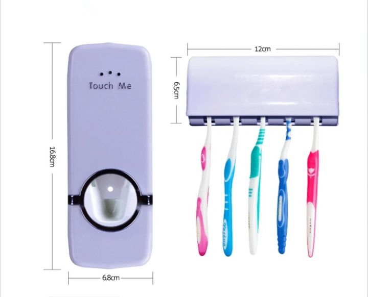 Bathroom Accessories Set – Toothbrush Holder, Automatic Toothpaste ...