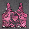 Hang qiao shopWomen Casual Tank Top Blouses Sleeveless Heart Printing T-shirt Summer Vest Blouses Slim Vest. 