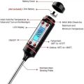 Techmanistan Digital Thermometer with Stainless Steel Sensor Probe, Food Thermometer, Digital Food Thermometer Stainless Steel Long Sensor Probe Temperature Meter. 