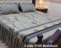 Cotton Frill Bedsheet 3pcs Frill Bed sheets. 