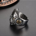 Demon & Buddha Religion Face Ring Men God The Eye of Evil One Ring Punk Domineering Signet Ring Titanium Jewelry. 