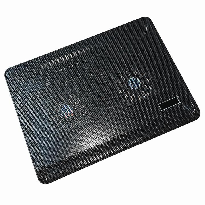 Metal Mesh Dual Fan Ultra-Thin Notebook Radiator / Laptop Cooling Pad ...