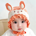 2024 Baby hat autumn and winter princess girl baby knitted woolen hat can bunny infant girl ear protection hat trendy Escape Meounsa. 