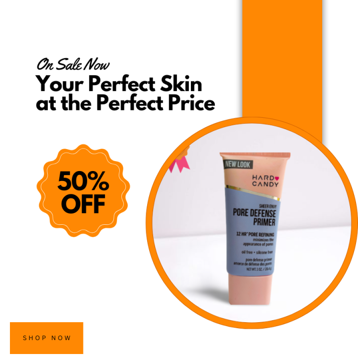 Hard Candy Sheer Envy Pore Defense Primer – Oil-Free, Pore Minimizer, Long-Lasting Makeup Base