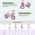 Mama Love Cycle for Kids 5 to 10 Years with Basket & Backseat, 18 inch Cycle for Girls with Double Chimta, Double Brake, Tubeless Tyres, Bicycle for Girls with Training Wheel. 