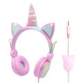 New head-mounted unicorn earphones, children's earphones, universal for mobile phones and computers. 