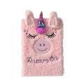 Unicorn Diary - Soft Plush Diaries For Kids - Assorted Designs Notebook. 