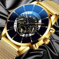 Luxury Ultra Thin Men Calendar Watch Stainless Steel Anti-Blue Light Watches Men's Watches Quartz Reloj Hombre. 