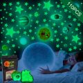 Tofok Diy Luminous Solar System Planet Wall Sticker Creative Diy Vinyl Fluorescent Stars Kids Room Home Mural Decal In Dark. 